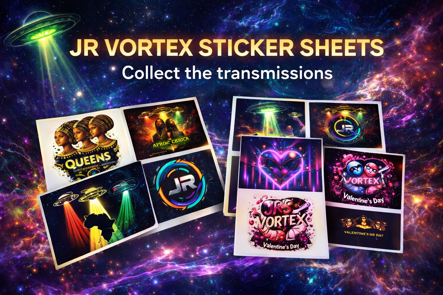 JR Vortex Sticker Sheets