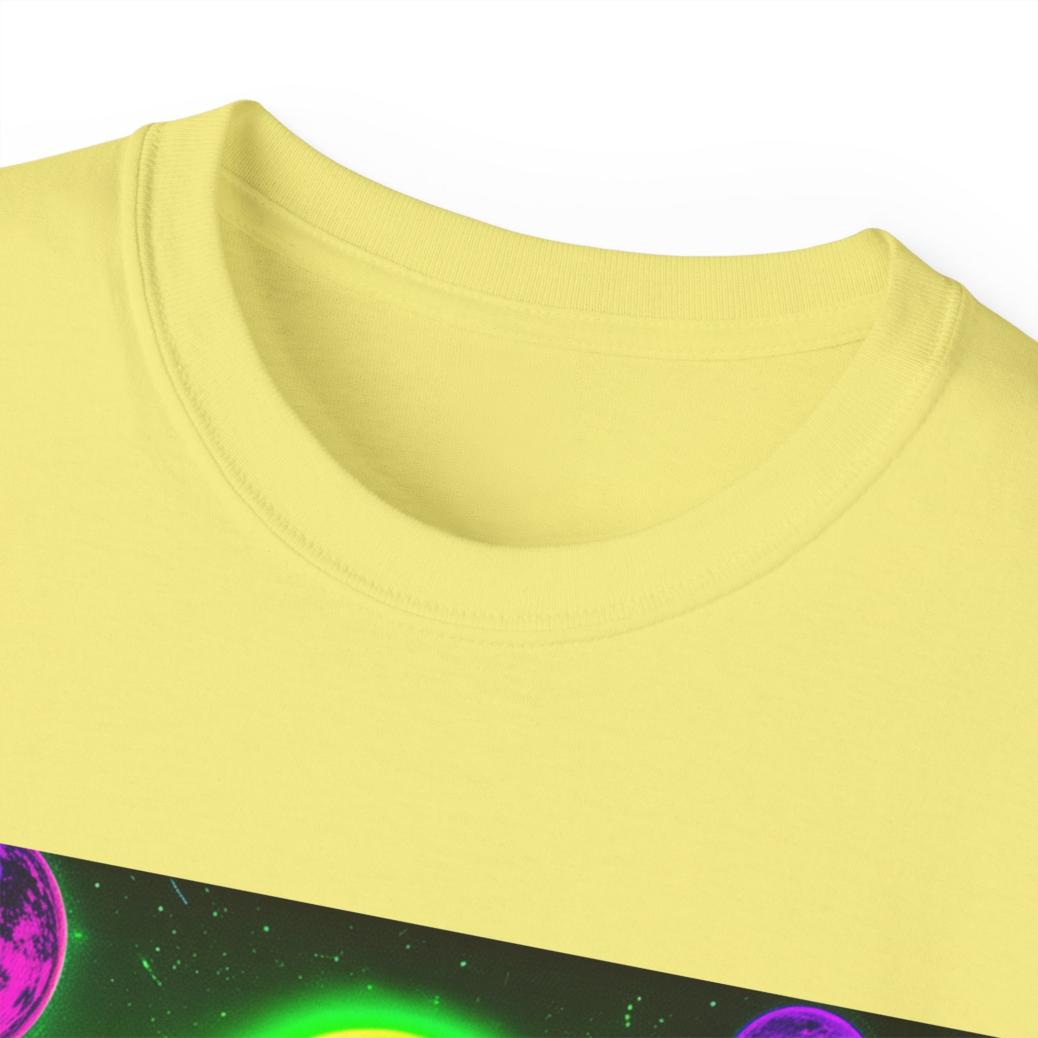 Cosmic Alien UFO Graphic T-Shirt | Neon Sci-Fi Streetwear Tee Printify