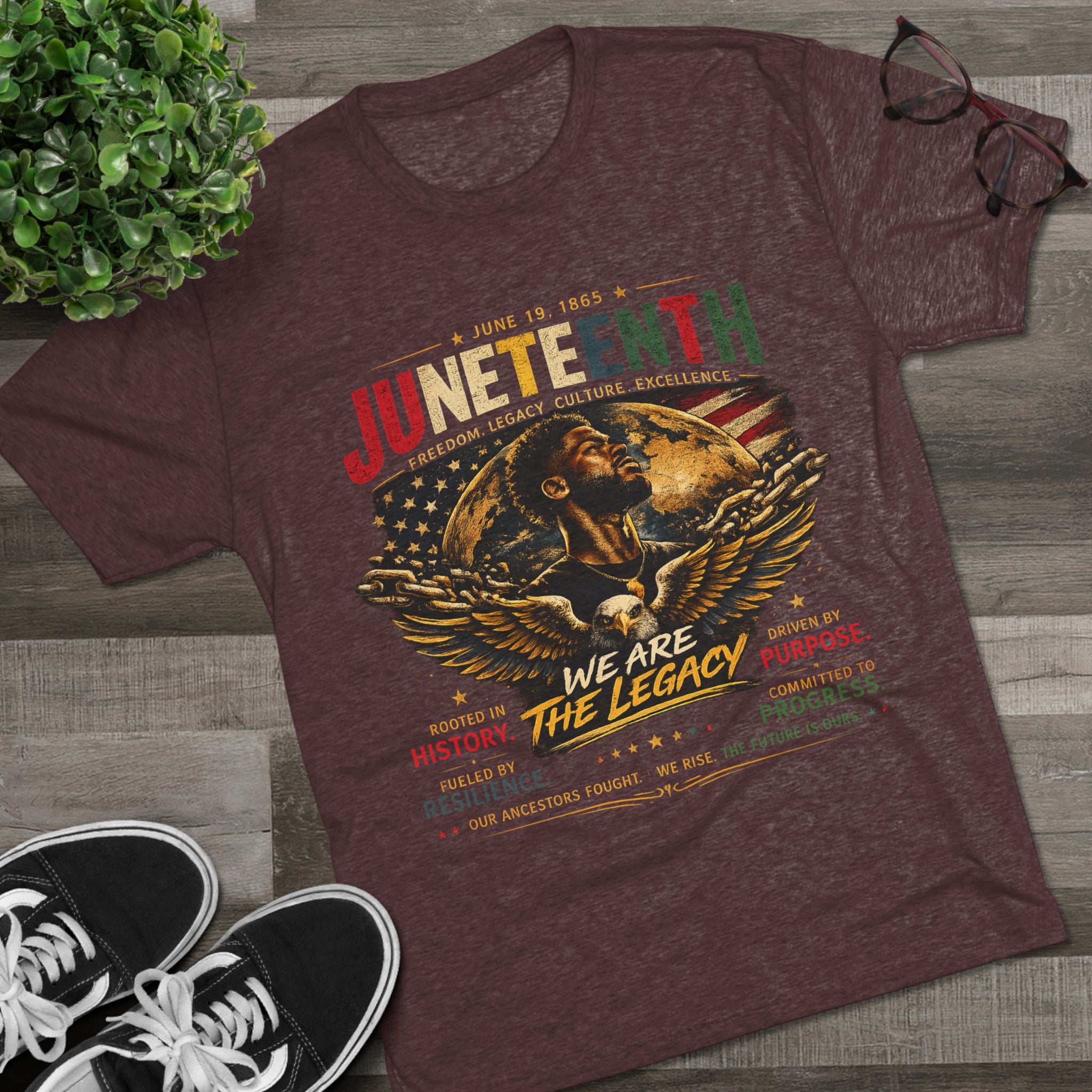 Juneteenth Celebration Tee — "We Are The Legacy" Patriotic Juneteenth T-Shirt