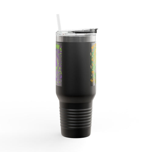 40oz Insulated Travel Mug — "Not From Here to Fit In" Alien Graphic