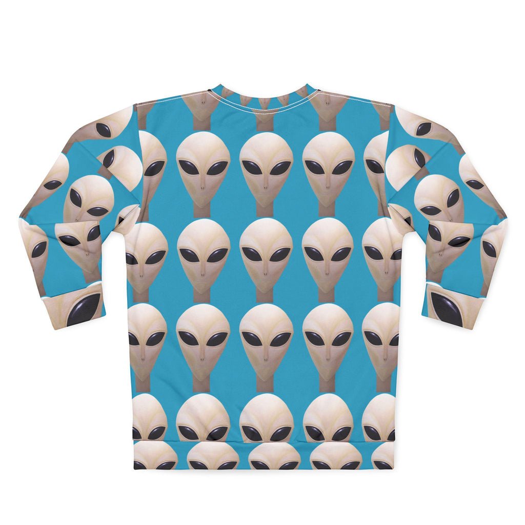 Alien Face Sweatshirt — Retro Extraterrestrial Graphic Crewneck