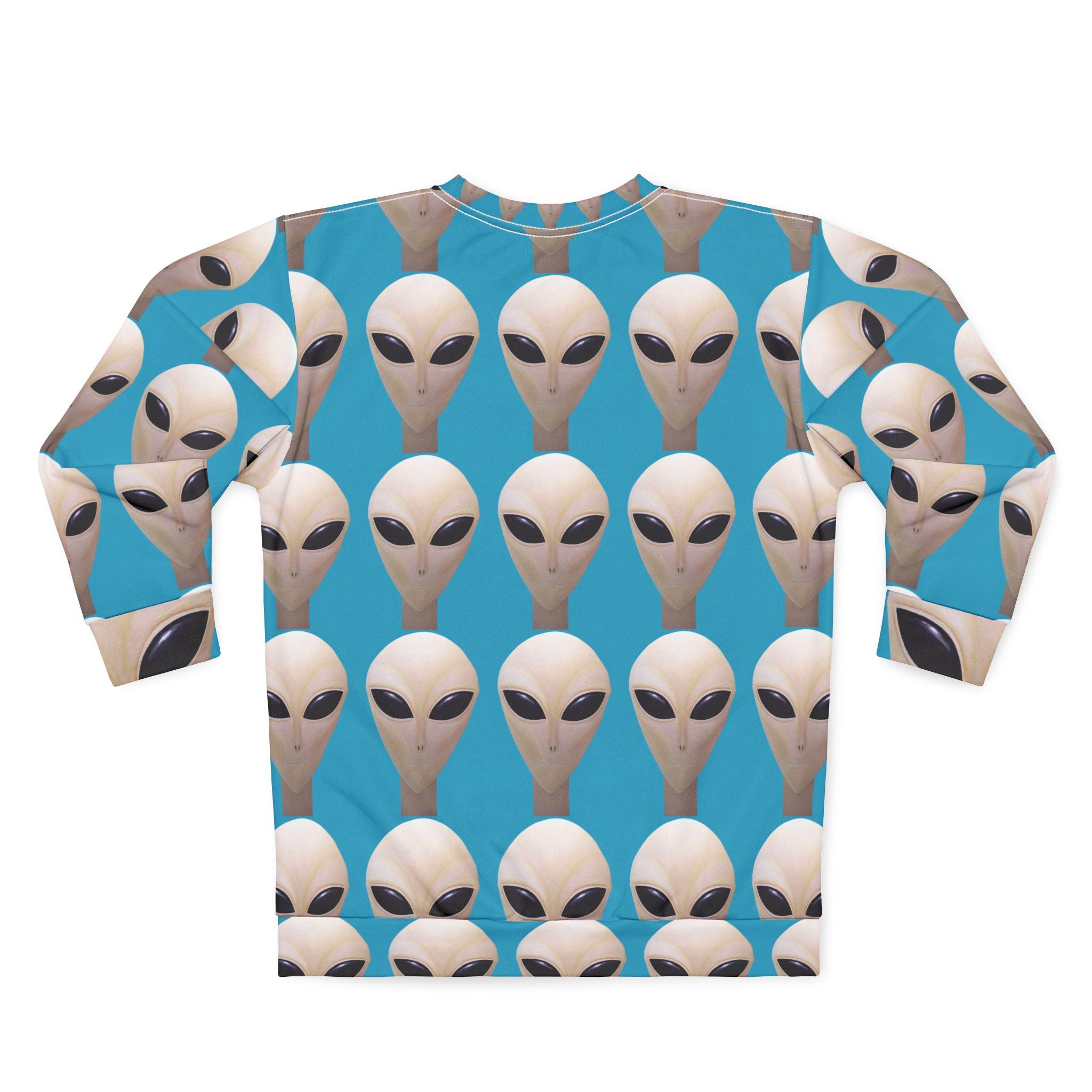 Alien Face Sweatshirt — Retro Extraterrestrial Graphic Crewneck