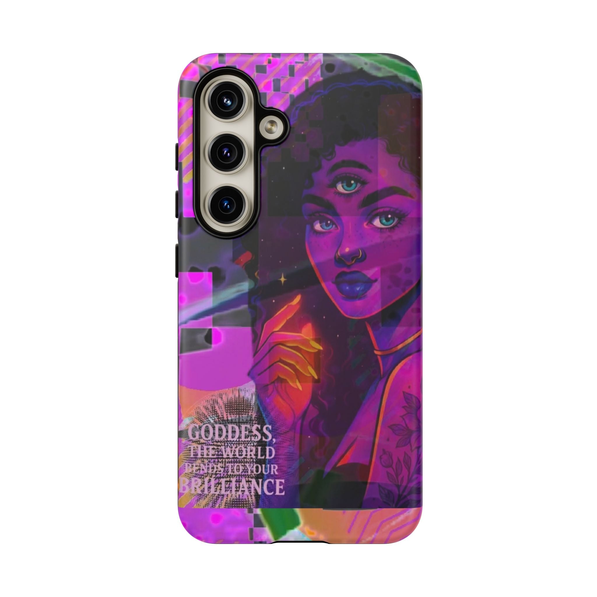 Third-Eye Goddess Phone Case — Neon Psychic Art iPhone Cover