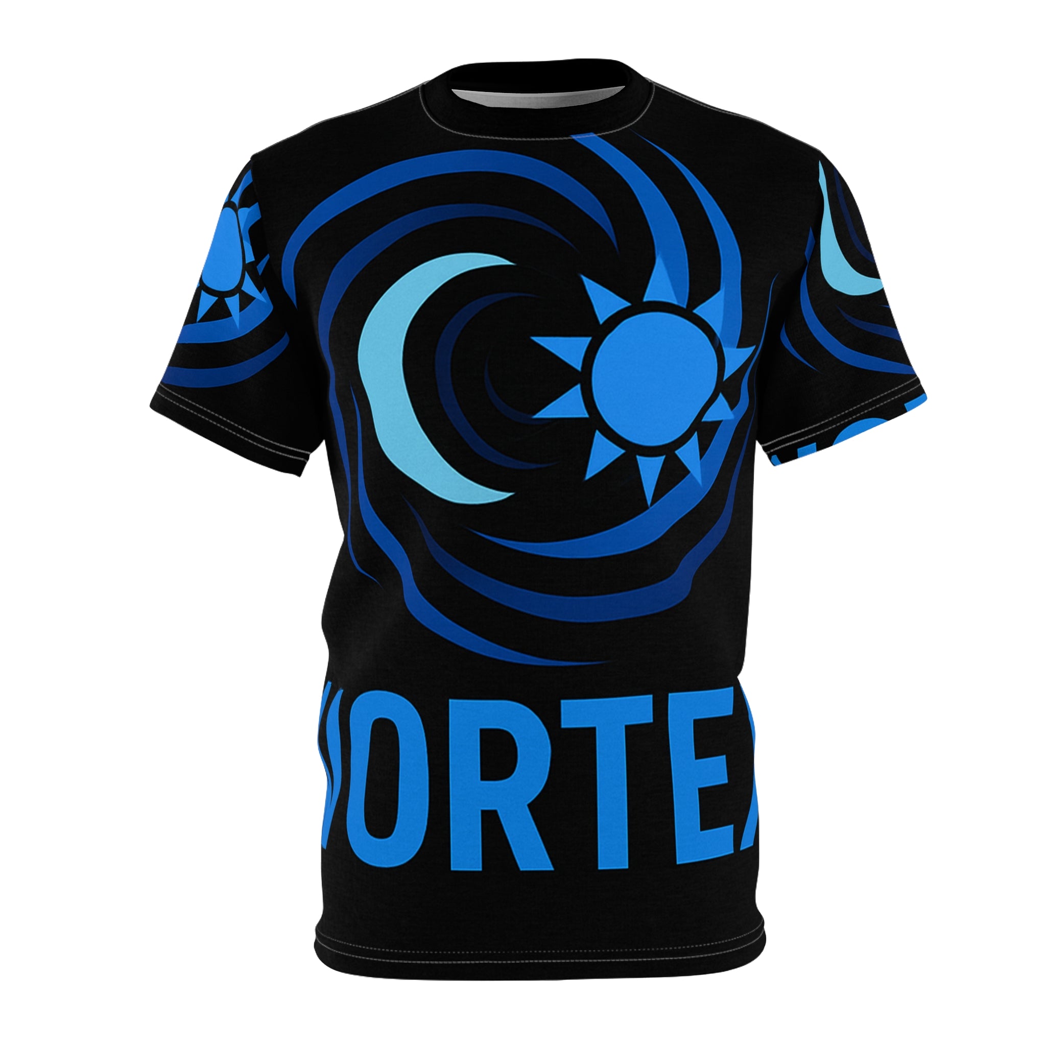 Vortex Unisex AOP Tee -🔖 Bold Graphic T-Shirt, Unique Summer Wear, Gift for Music Lovers, Festival Fashion, Casual Daily Tee