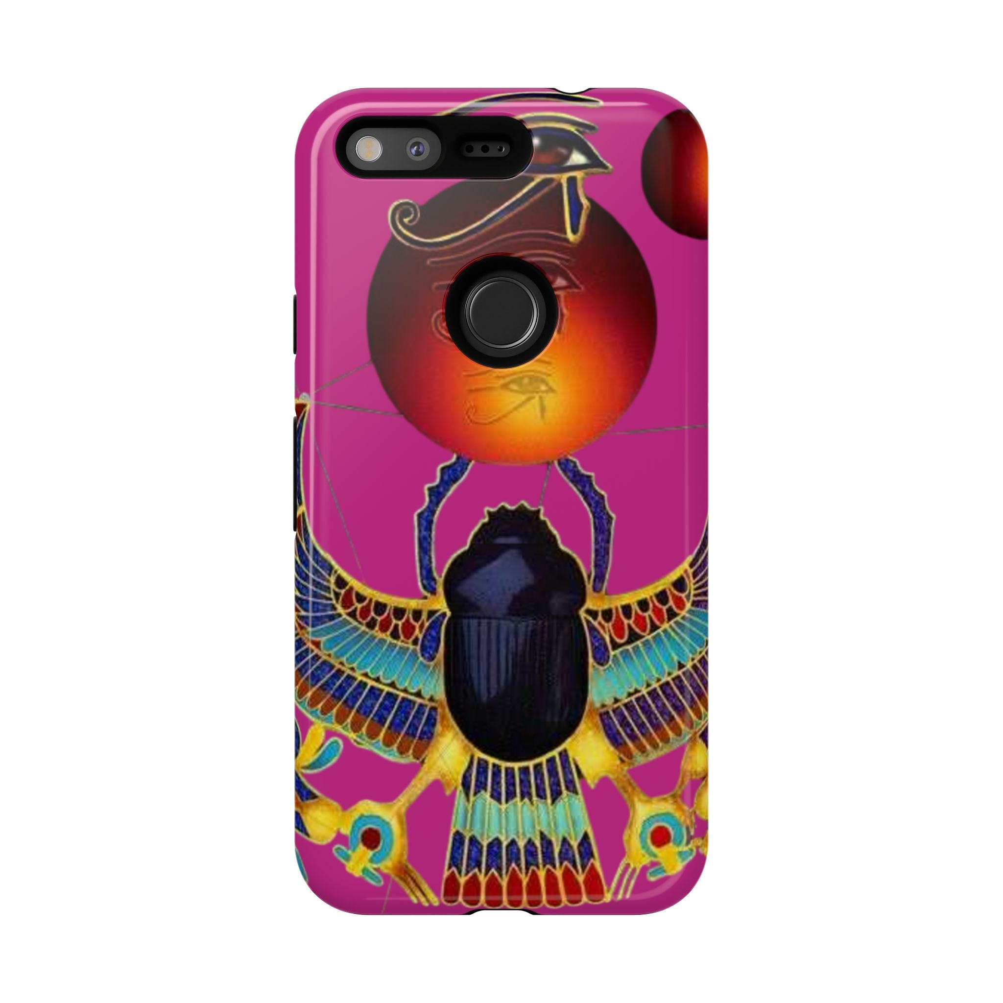 Vibrant Phone Case with Egyptian Inspired Design, Durable Phone Cover, Unique Gift for Her, Artful Accessory for Everyday Use