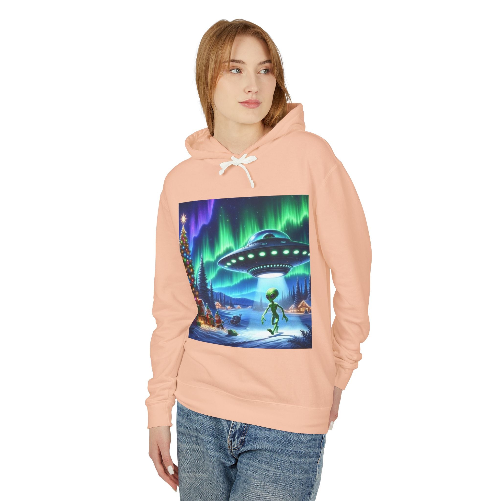 Alien Christmas Lightweight Hoodie🎁🎁🎄