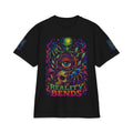 Psychedelic "Reality Bends" Graphic T-Shirt — Alien Eye & Crown Skull Tee
