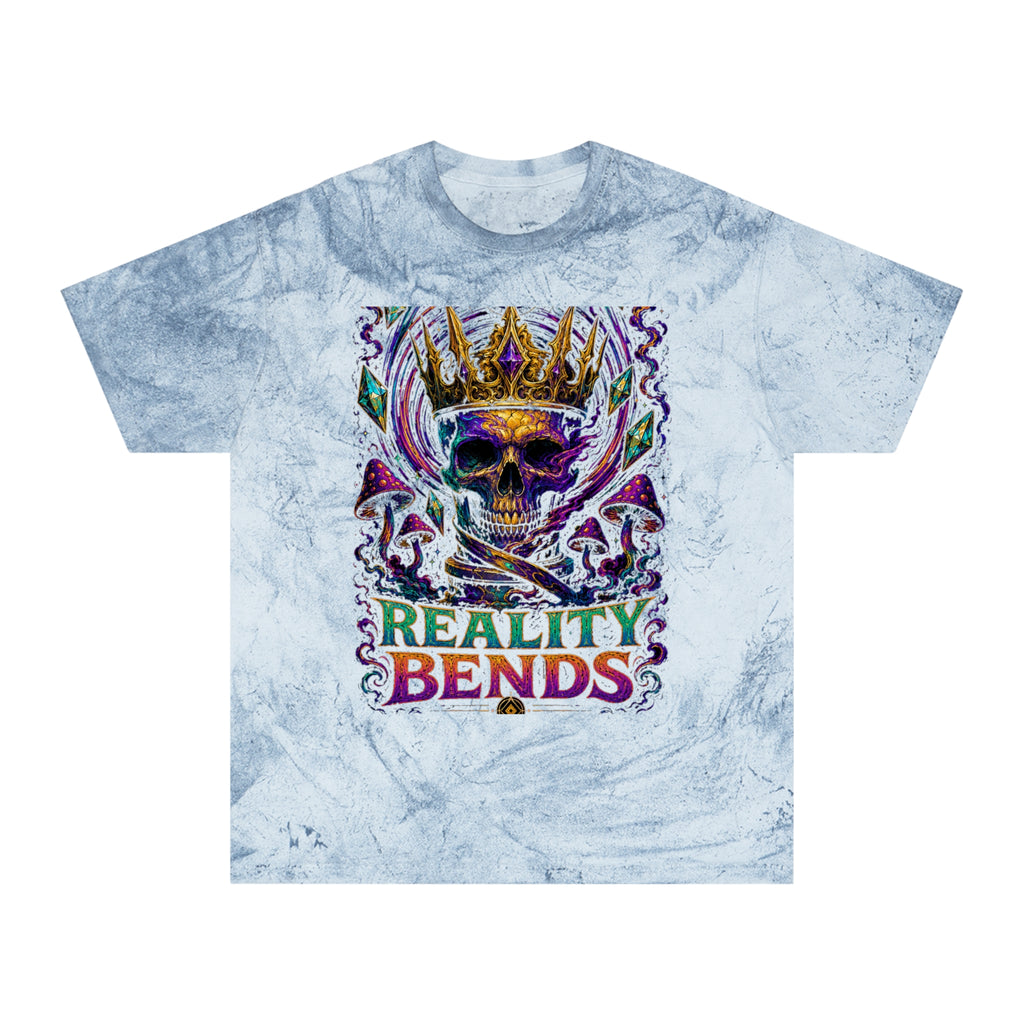 Reality Bends Skull Tee — Psychedelic Tie-Dye Graphic T-Shirt