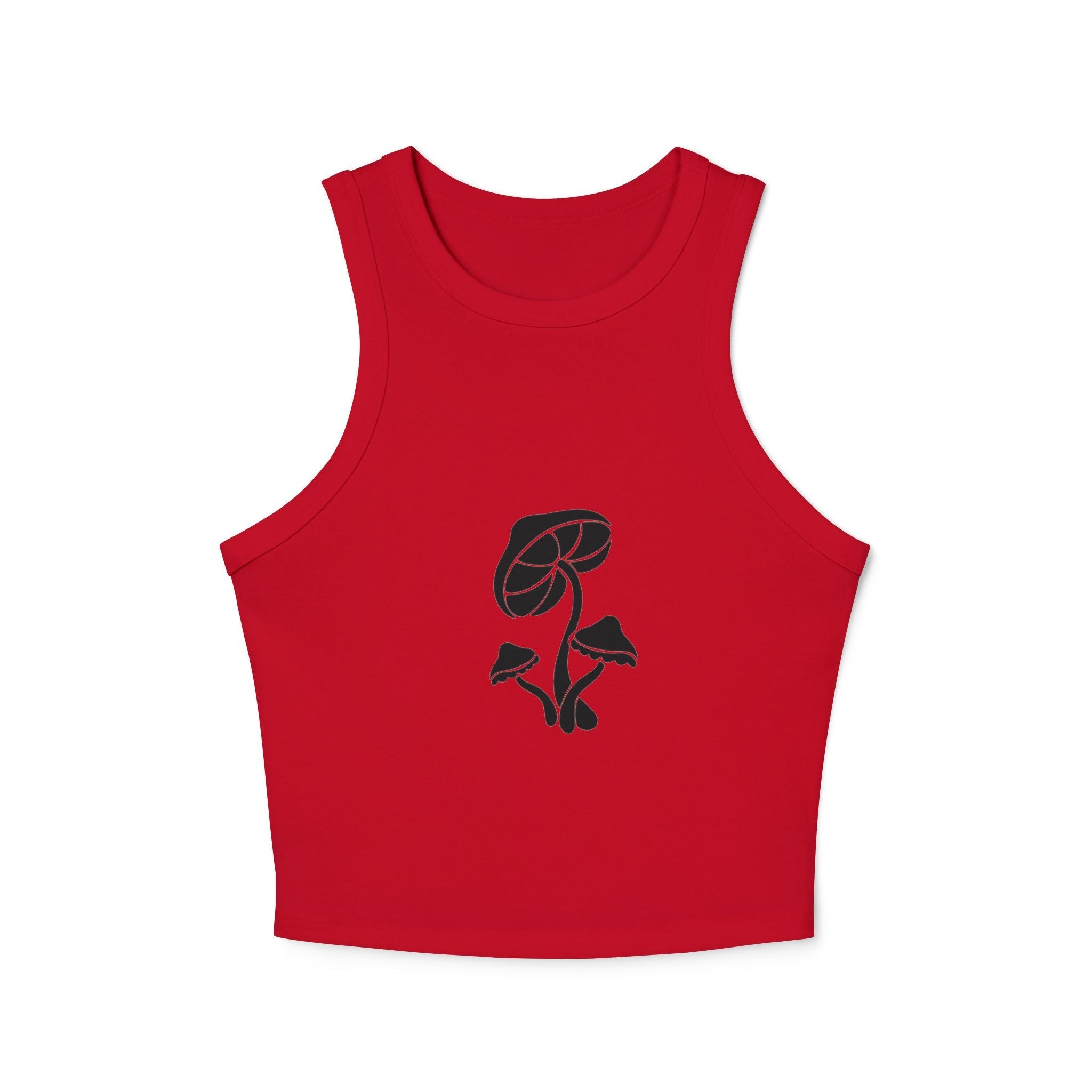 Retro Floral Women's Micro Rib Racer Tank Top, Casual Summer Top, Boho Style Shirt, Gift for Her, Festival Wear, Comfortable Layering Printify