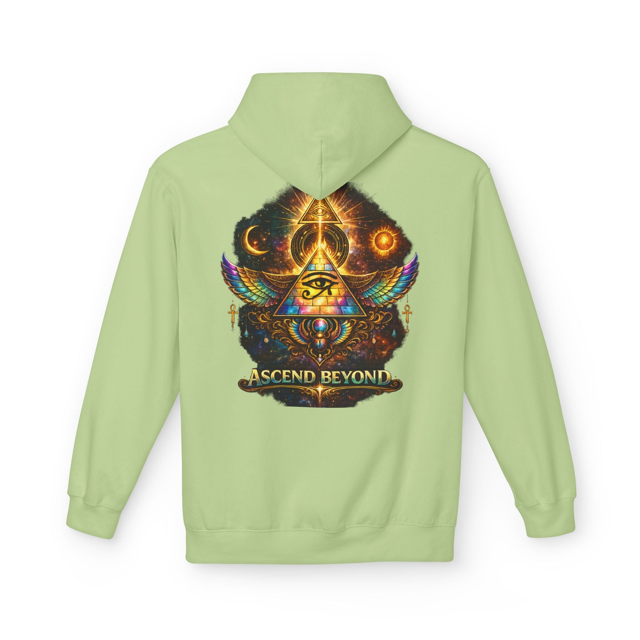 Ascend Beyond Hoodie — Mystic Eye Pyramid Graphic Hoodie Printify
