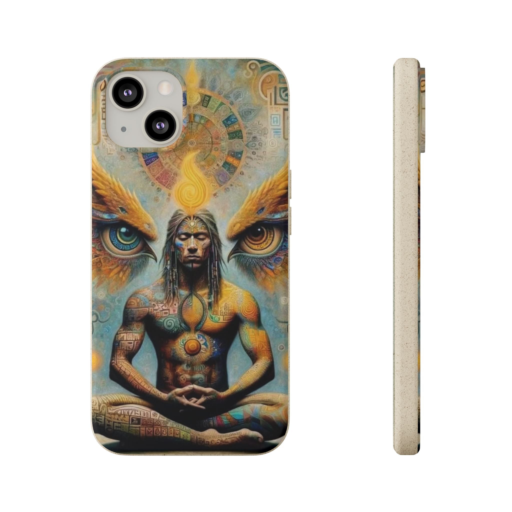 Eco-Friendly Biodegradable Phone Case with Spiritual Design