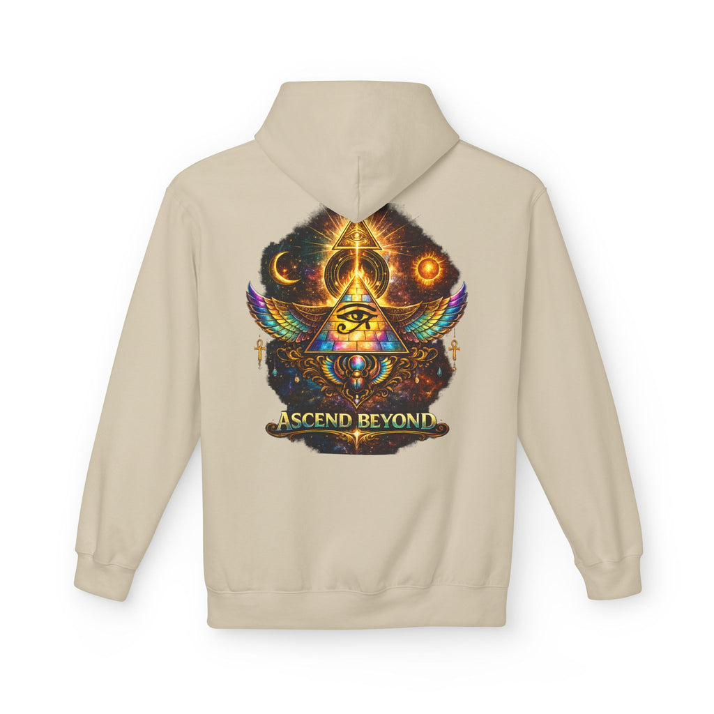 Ascend Beyond Hoodie — Mystic Eye Pyramid Graphic Hoodie Printify
