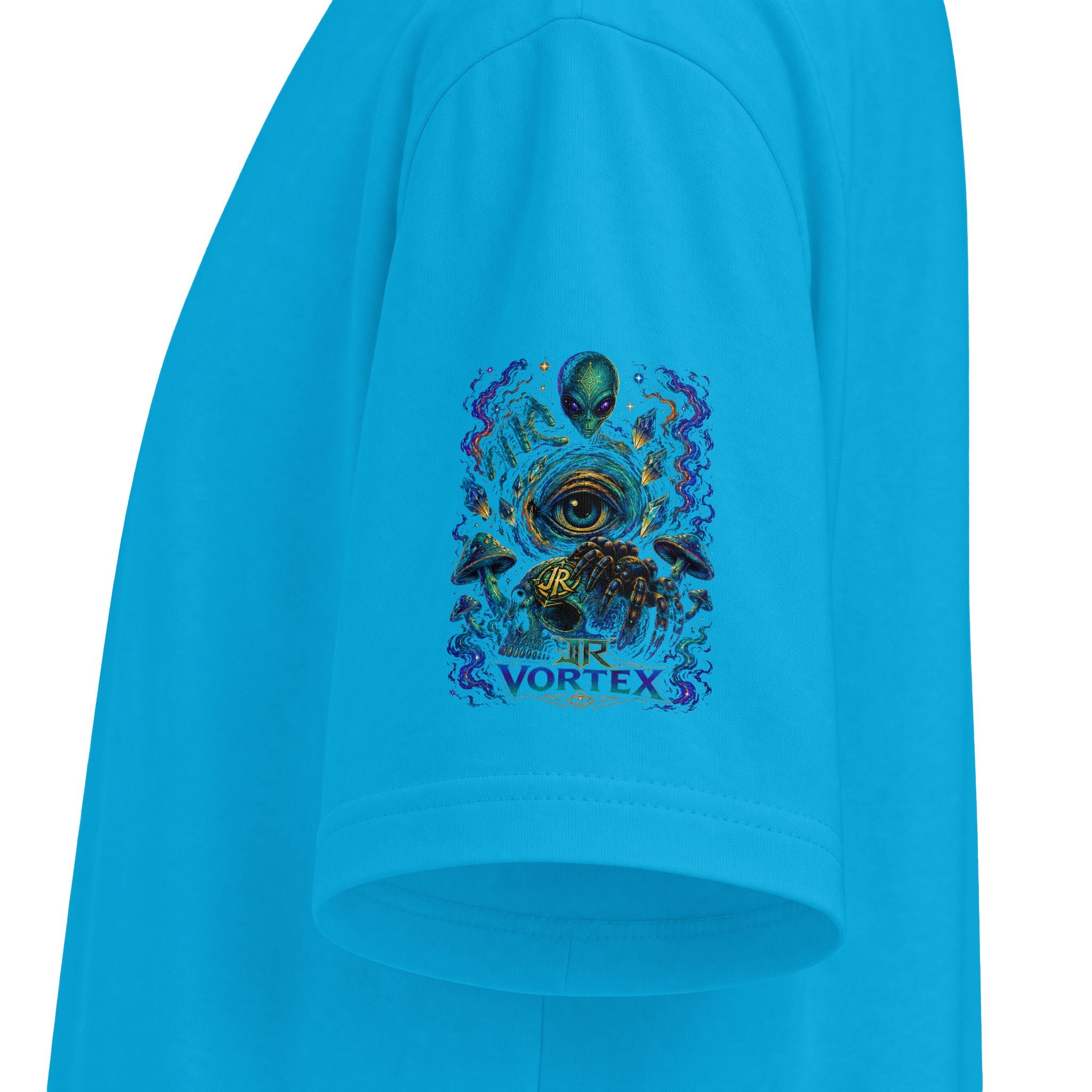 Psychedelic "Reality Bends" Graphic T-Shirt — Alien Eye & Crown Skull Tee