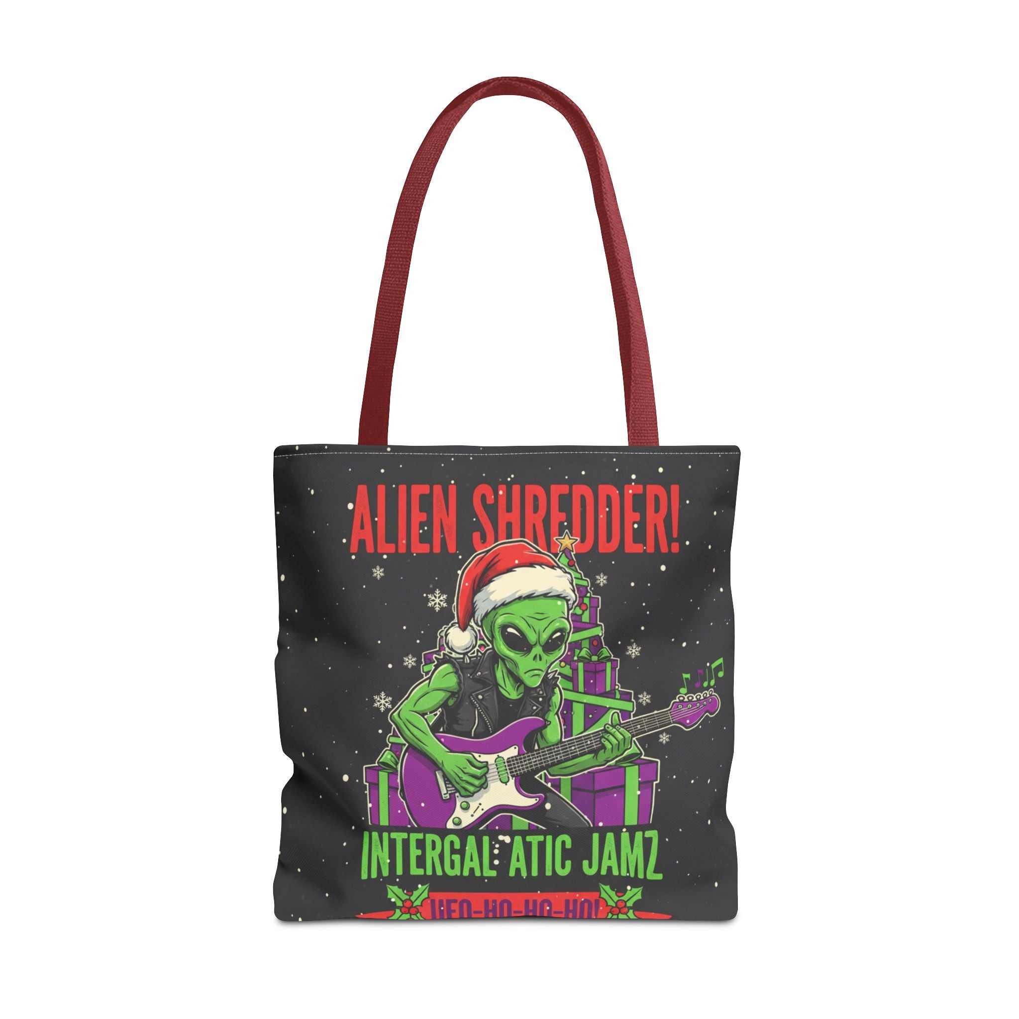 Alien Shredder Tote Bag — Intergalactic Jamz Christmas Guitar Gift