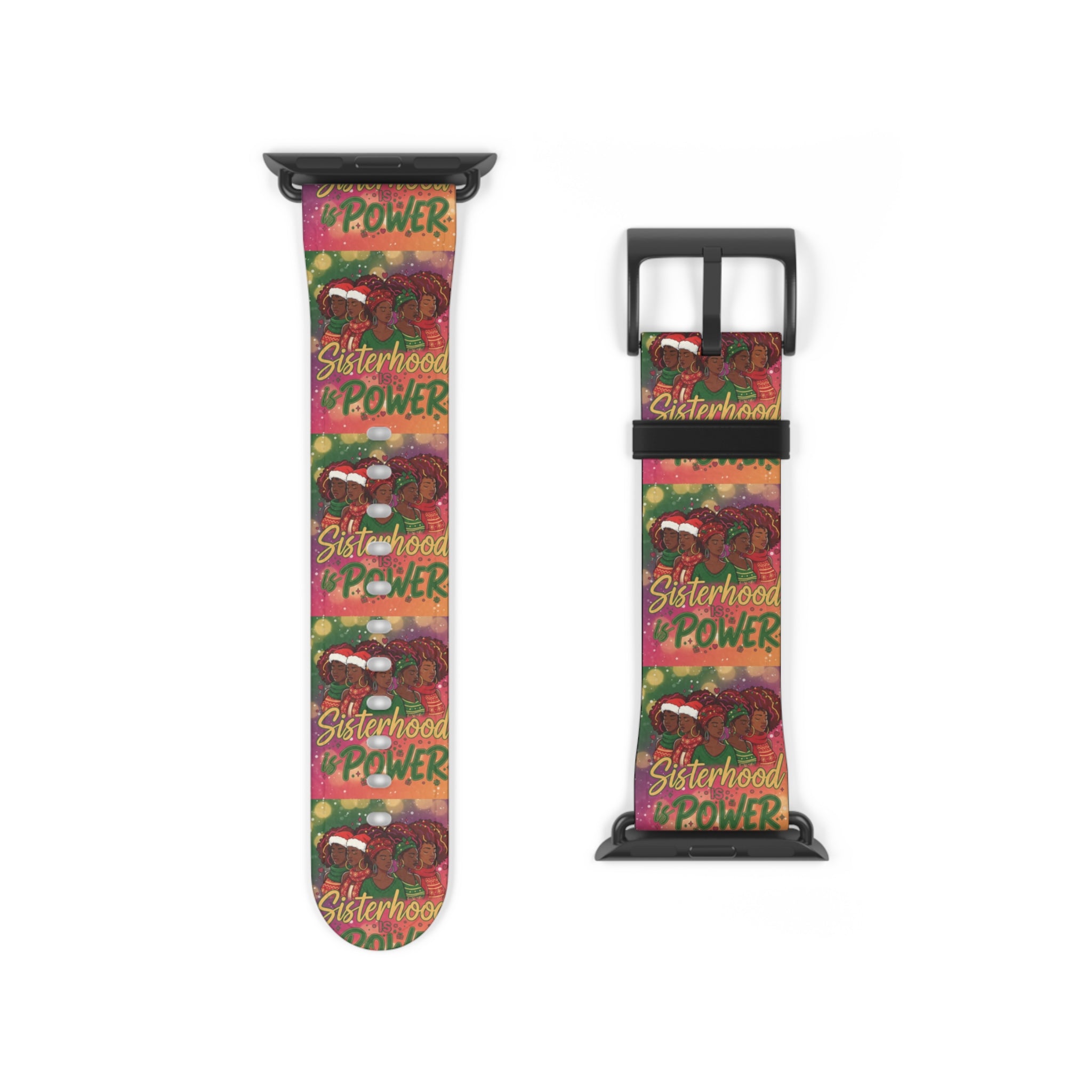 Sisterhood of Power Floral Watch Band — Bold Feminist Statement Band for Apple Watch🎁