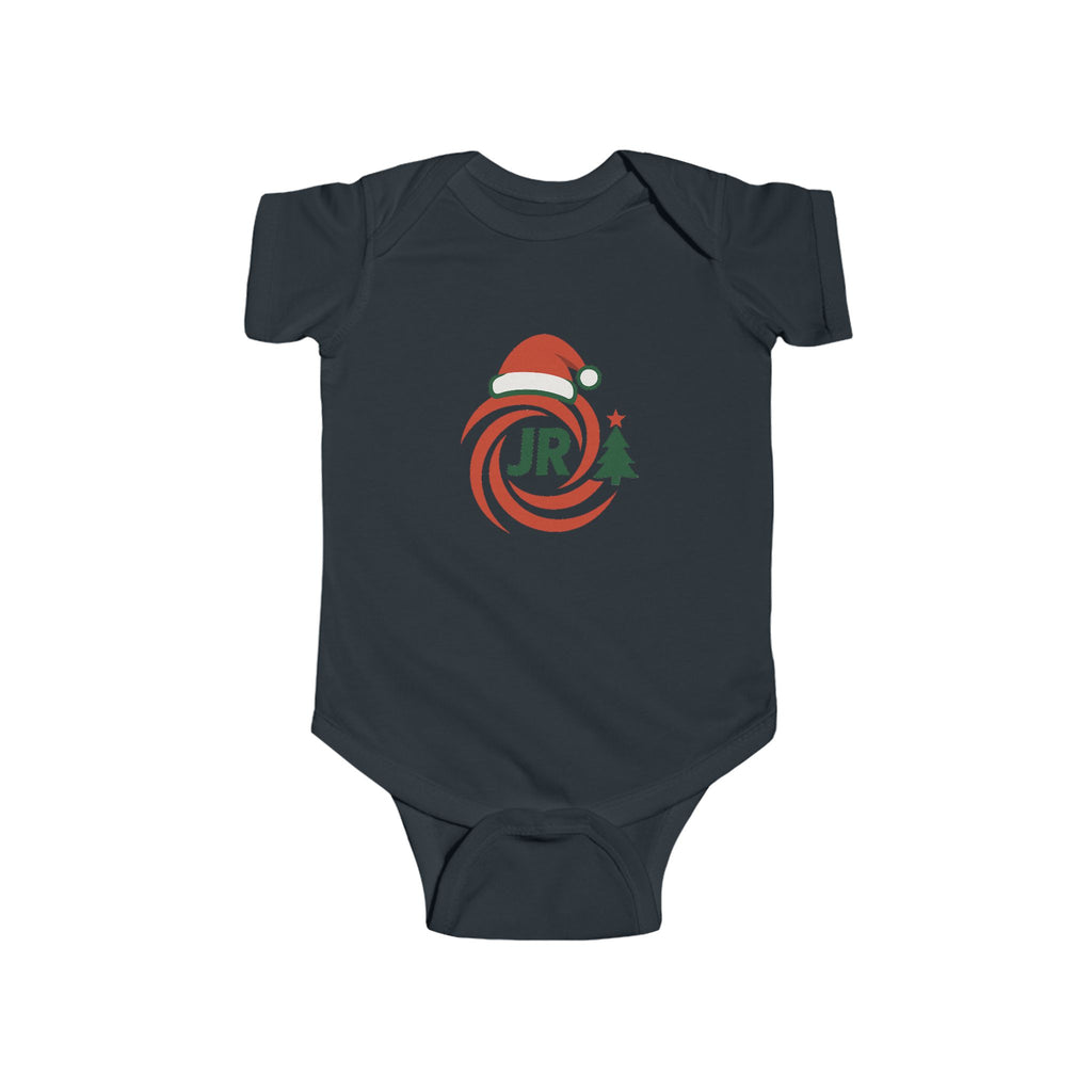 Christmas Baby Bodysuit - 'JR' Santa Swirl Holiday Onesie👶