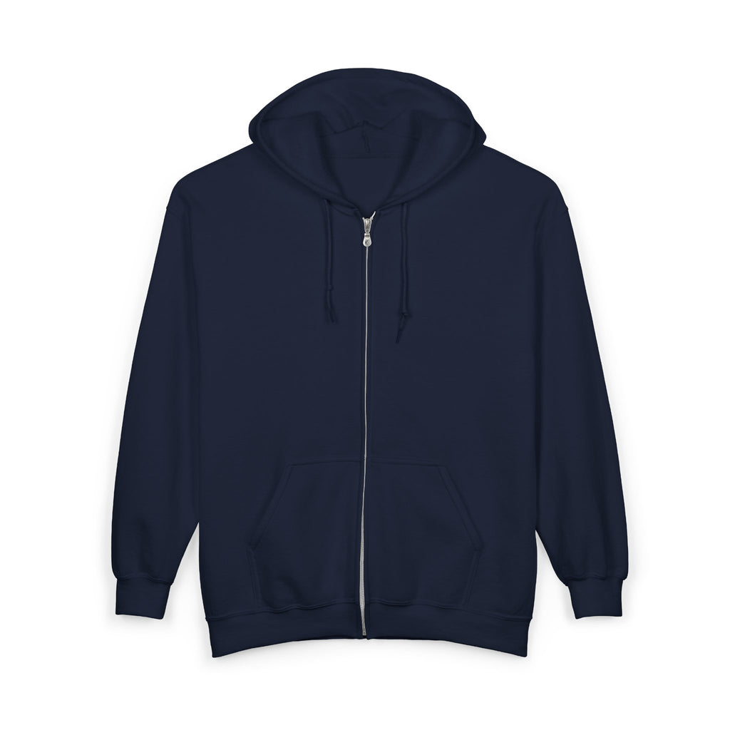 Illuminated Skull Zip Hoodie — All-Seeing Eye Graphic Back Printify