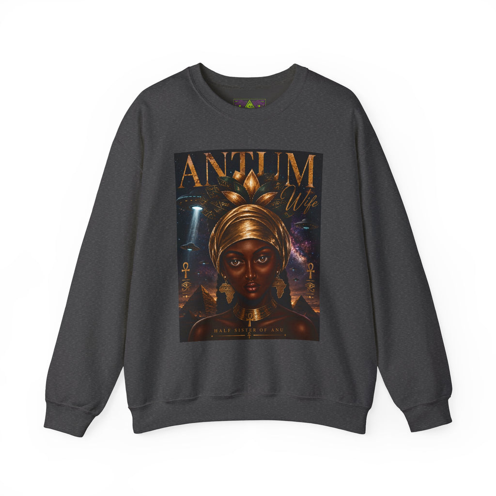 Crewneck Sweatshirt — 'Anitum' Afrocentric Goddess Portrait Crewneck
