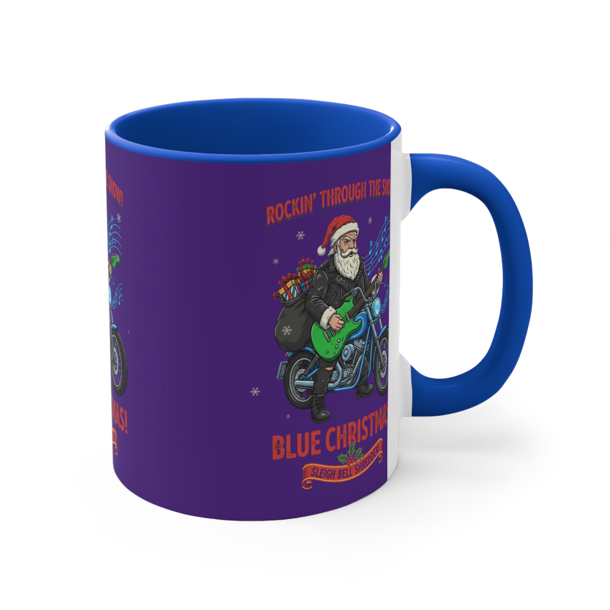 11oz Accent Mug With Custom Artwork In Blue And White Green And White Red And White Pink And White Ceramic