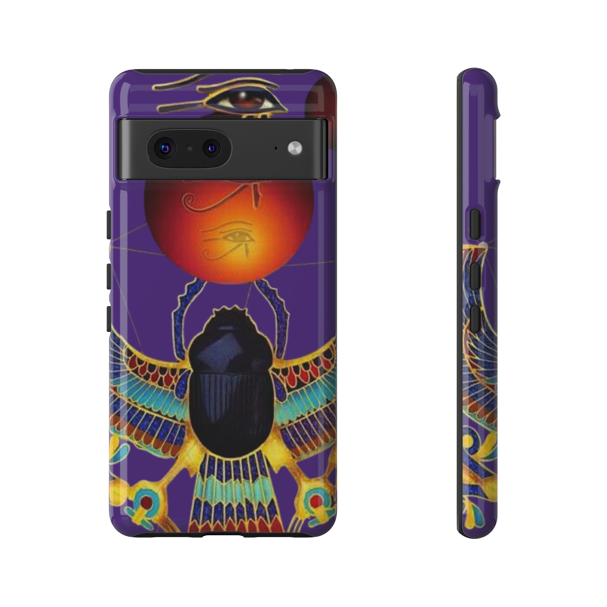 Colorful Phone Case with Egyptian-Inspired Design, Tough Cases for Gift, Phone Protection, Unique Accessories, Festival Style, Phone Cover