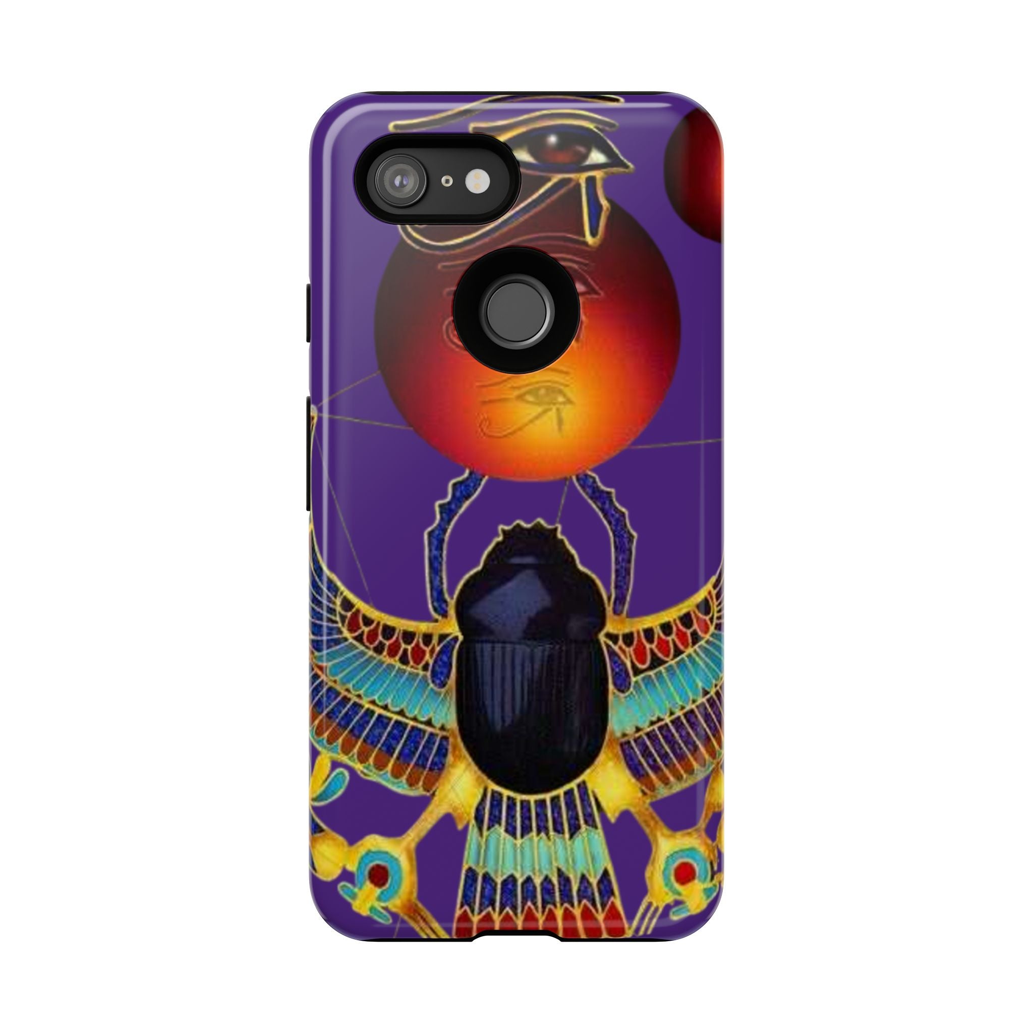 Colorful Phone Case with Egyptian-Inspired Design, Tough Cases for Gift, Phone Protection, Unique Accessories, Festival Style, Phone Cover