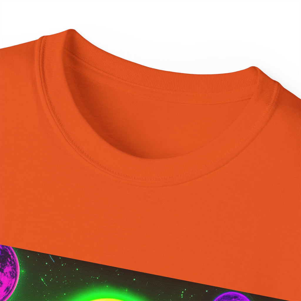 Cosmic Alien UFO Graphic T-Shirt | Neon Sci-Fi Streetwear Tee Printify