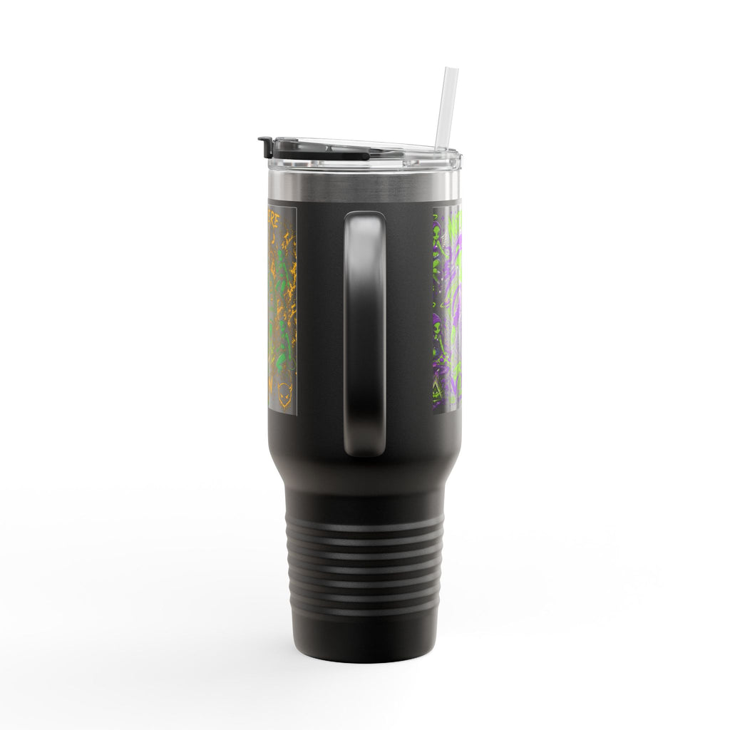 40oz Insulated Travel Mug — "Not From Here to Fit In" Alien Graphic