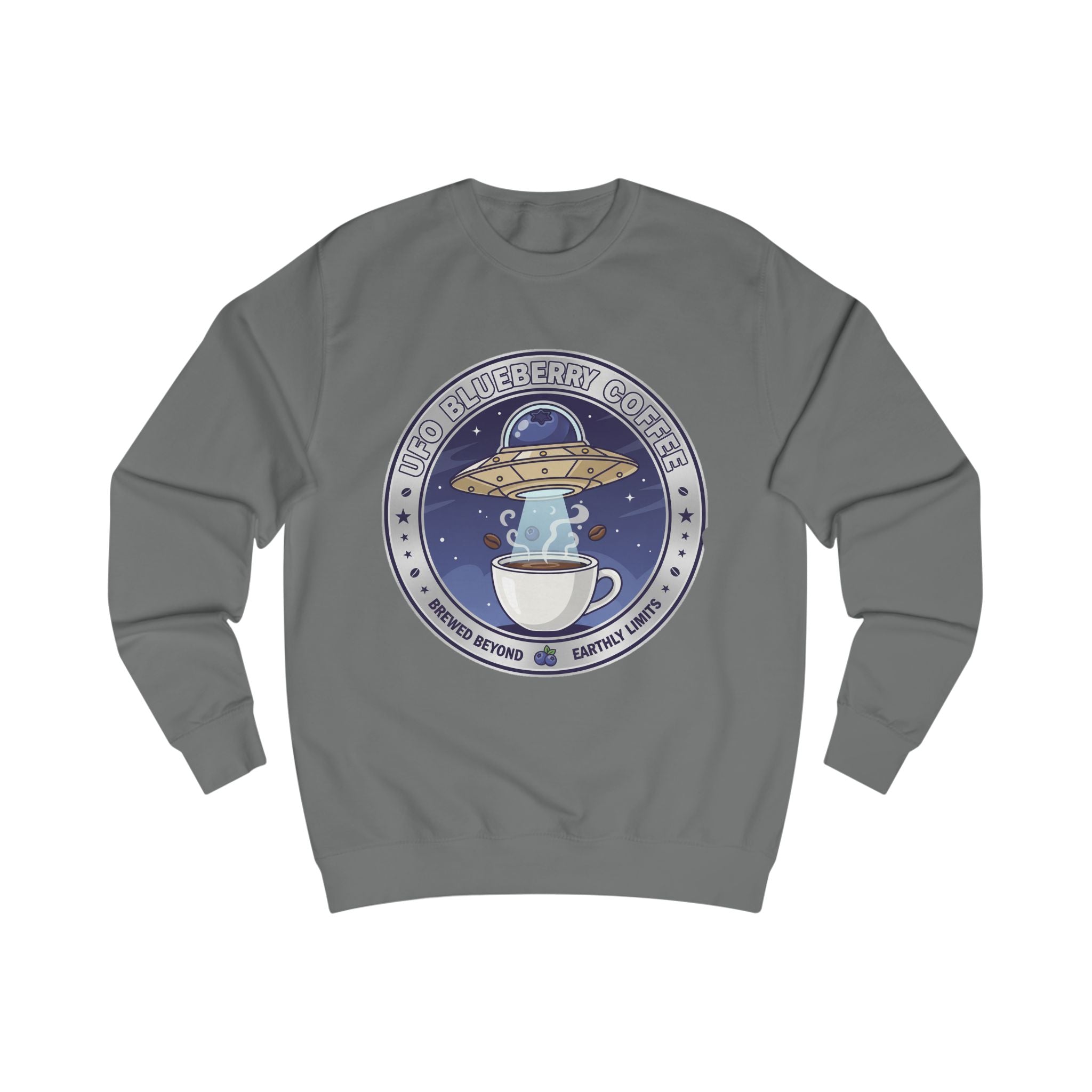 Alien Coffee Club Sweatshirt — "We Come in Espresso" Space Café Crewneck
