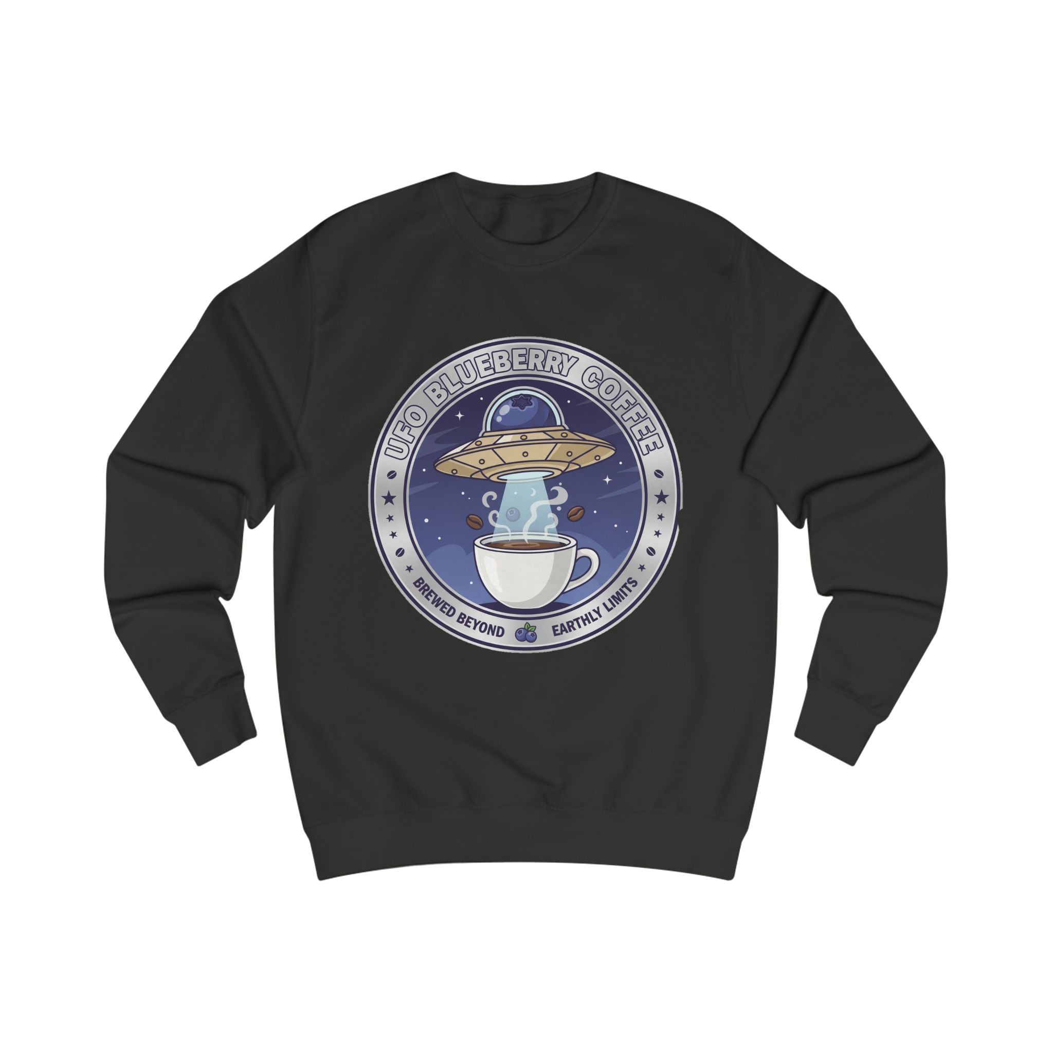 Alien Coffee Club Sweatshirt — "We Come in Espresso" Space Café Crewneck