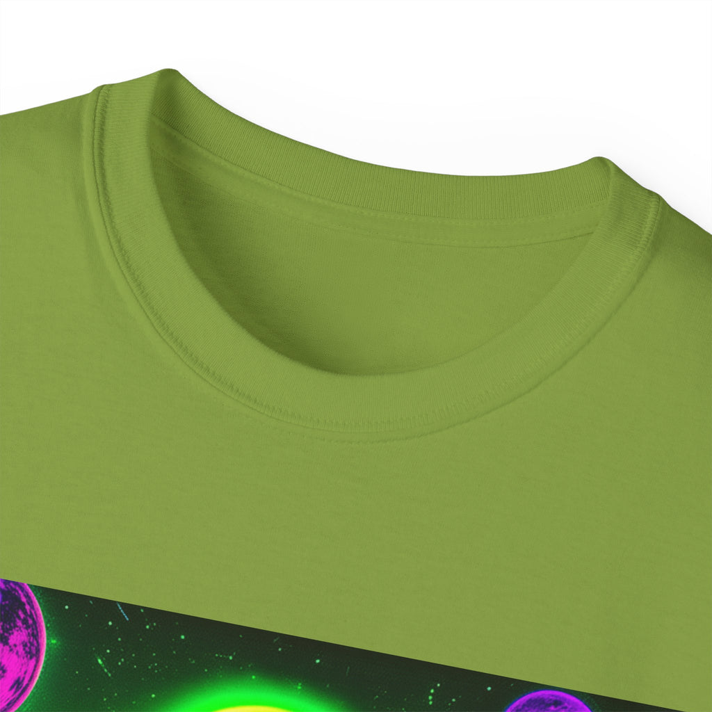 Cosmic Alien UFO Graphic T-Shirt | Neon Sci-Fi Streetwear Tee Printify