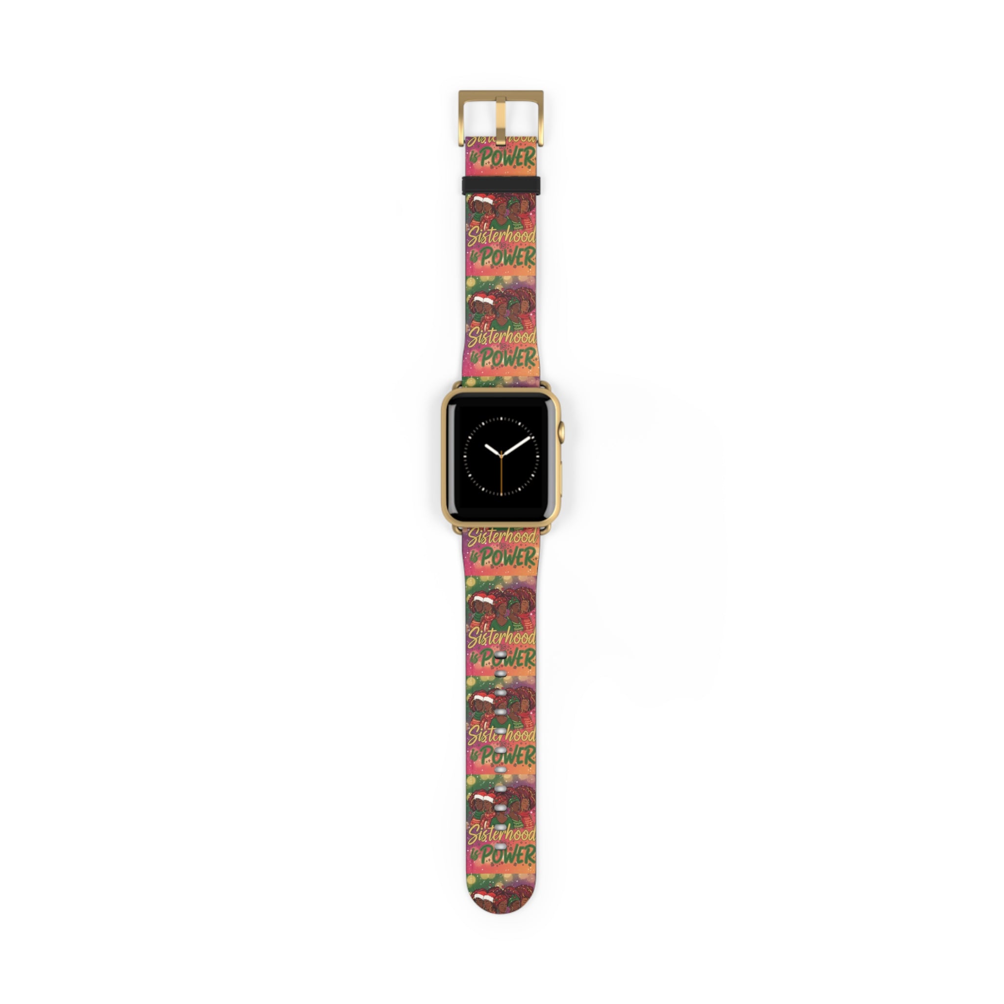 Sisterhood of Power Floral Watch Band — Bold Feminist Statement Band for Apple Watch🎁