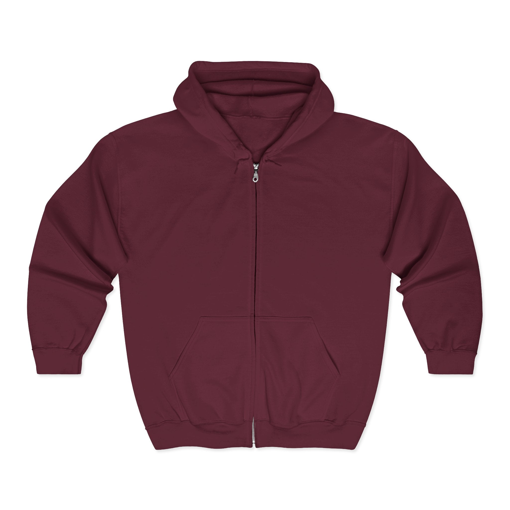 Illuminated Skull Zip Hoodie — All-Seeing Eye Graphic Back Printify