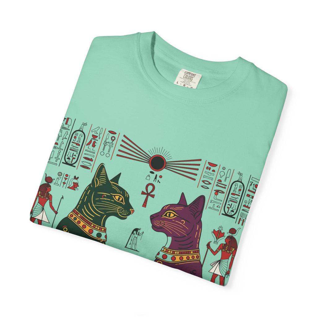 Egyptian Cat Graphic Tee, Vintage Style Shirt, Unisex T-shirt, Cat Lover Gift, Unique Retro Apparel