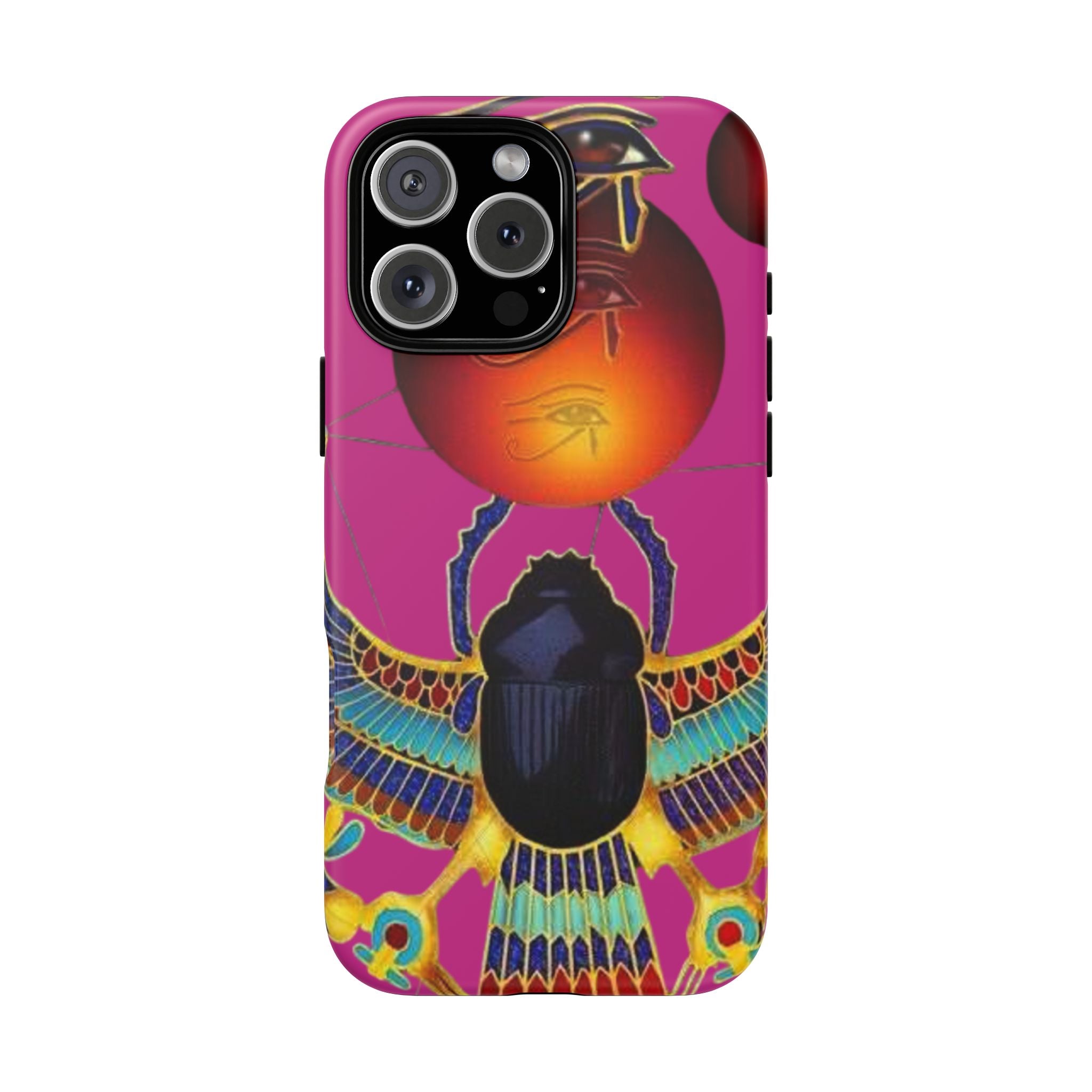 Vibrant Phone Case with Egyptian Inspired Design, Durable Phone Cover, Unique Gift for Her, Artful Accessory for Everyday Use
