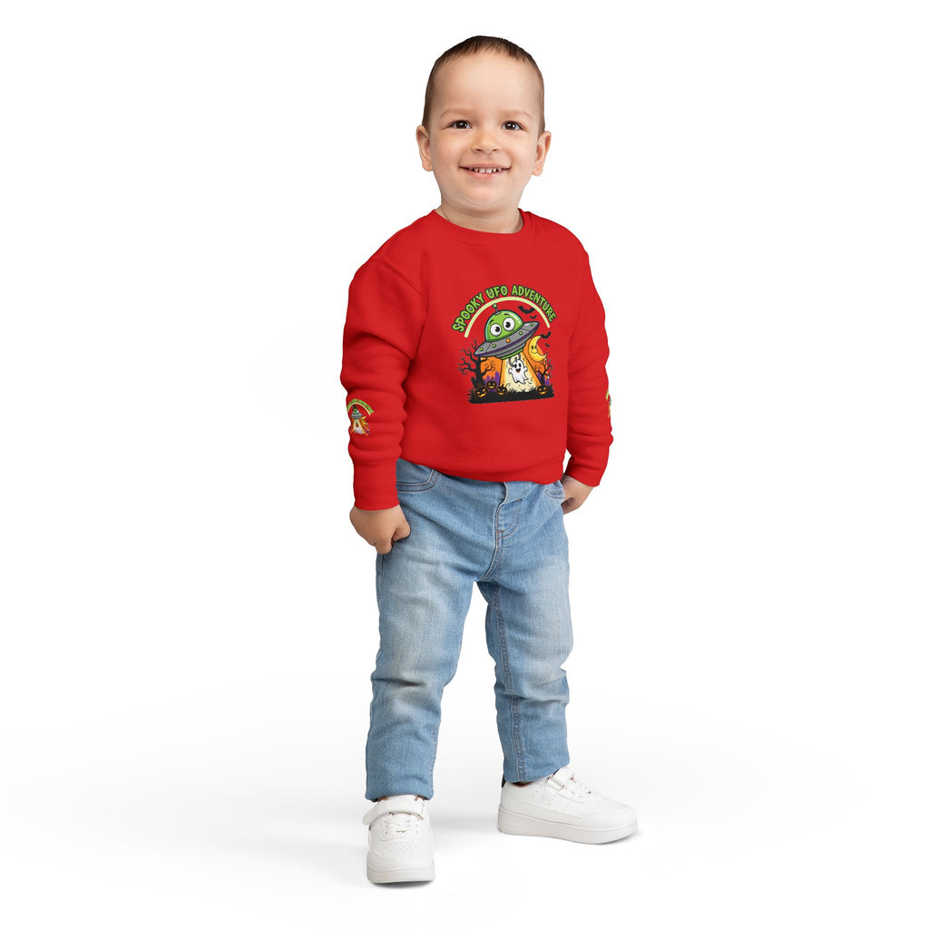 Spooky Alien Adventure Toddler Sweatshirt | Halloween Costume, Kids' Sweatshirt, Fun Apparel, Trick or Treat, Toddler Outfit