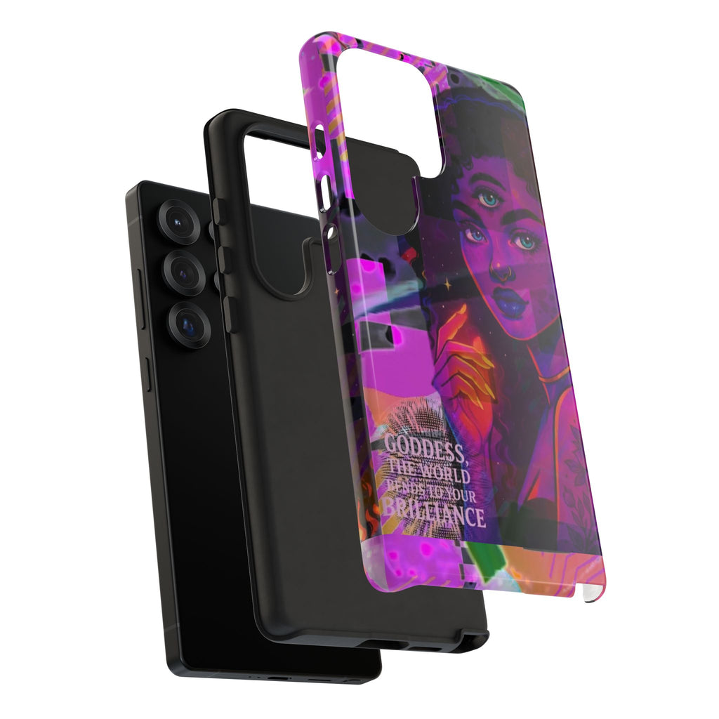 Third-Eye Goddess Phone Case — Neon Psychic Art iPhone Cover