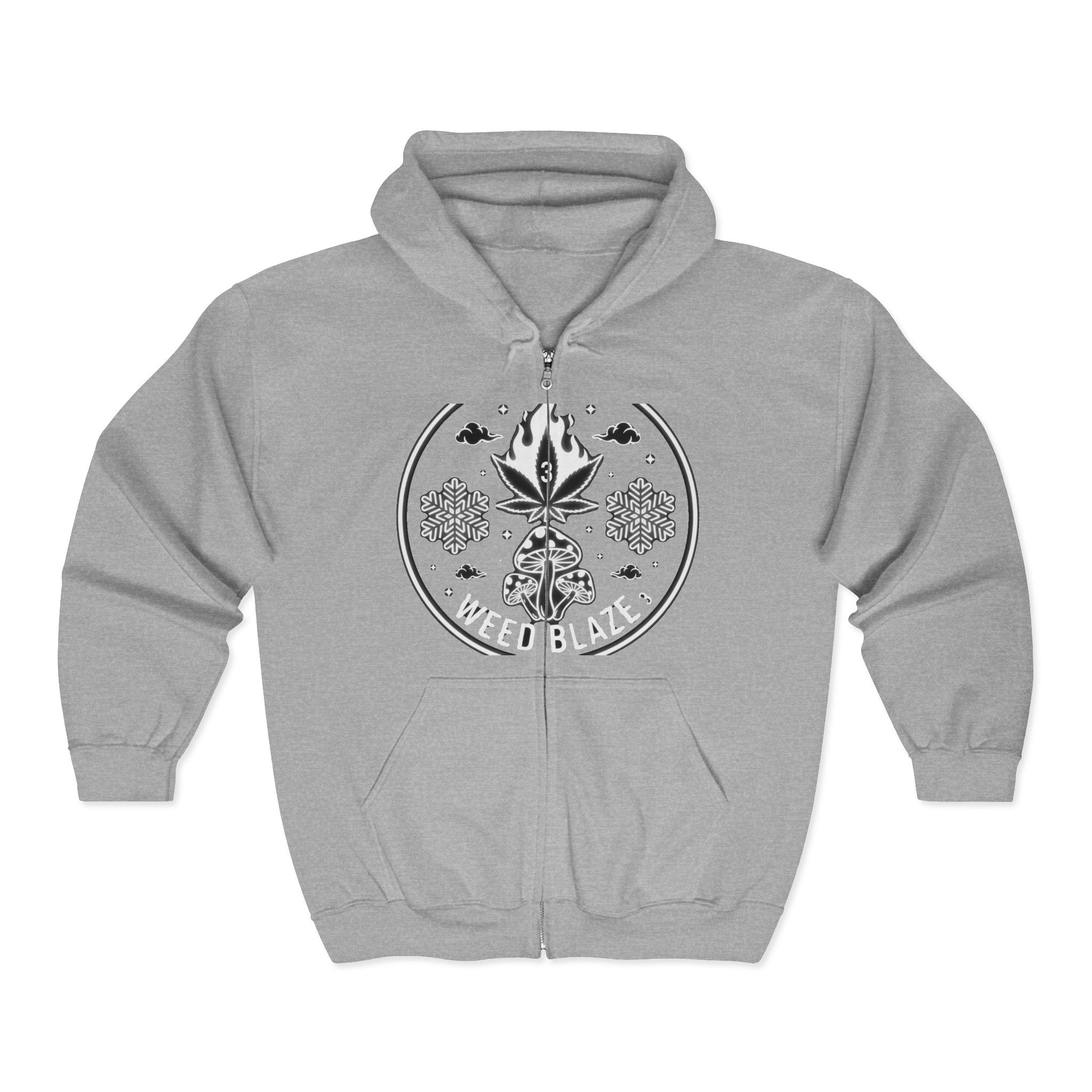 Just Blaze Zip Hoodie — Artist Name Graphic Full‑Zip Sweatshirt