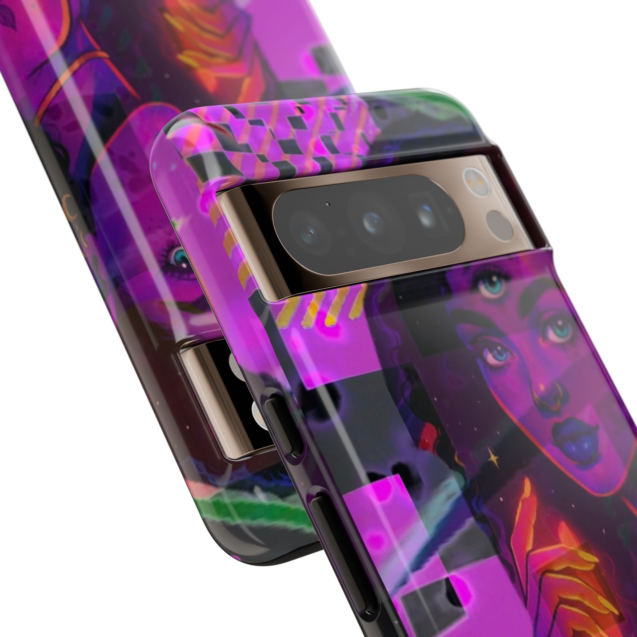 Third-Eye Goddess Phone Case — Neon Psychic Art iPhone Cover