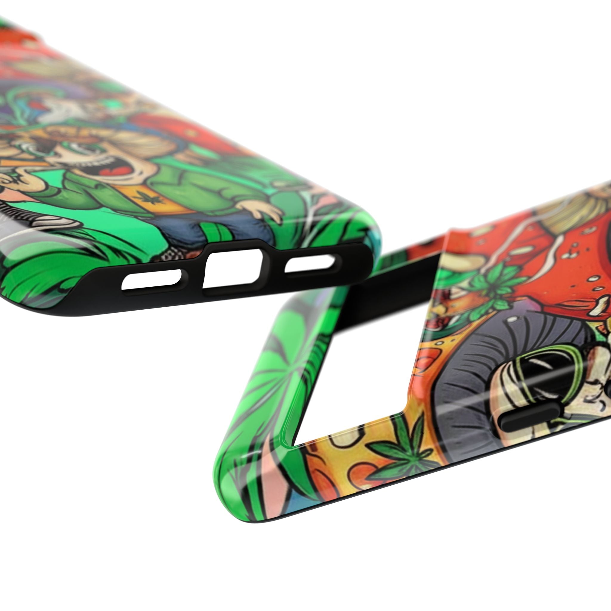 Vibrant Phone Case Featuring Funky Mushroom Art, Tough Cases, Trendy Accessories, Unique Gifts, Eclectic Style, Phone Protection Printify