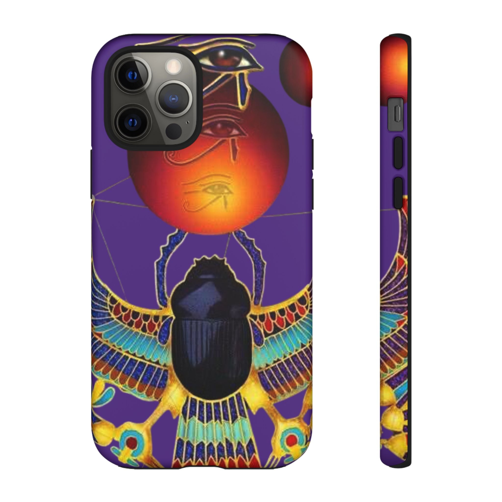 Colorful Phone Case with Egyptian-Inspired Design, Tough Cases for Gift, Phone Protection, Unique Accessories, Festival Style, Phone Cover