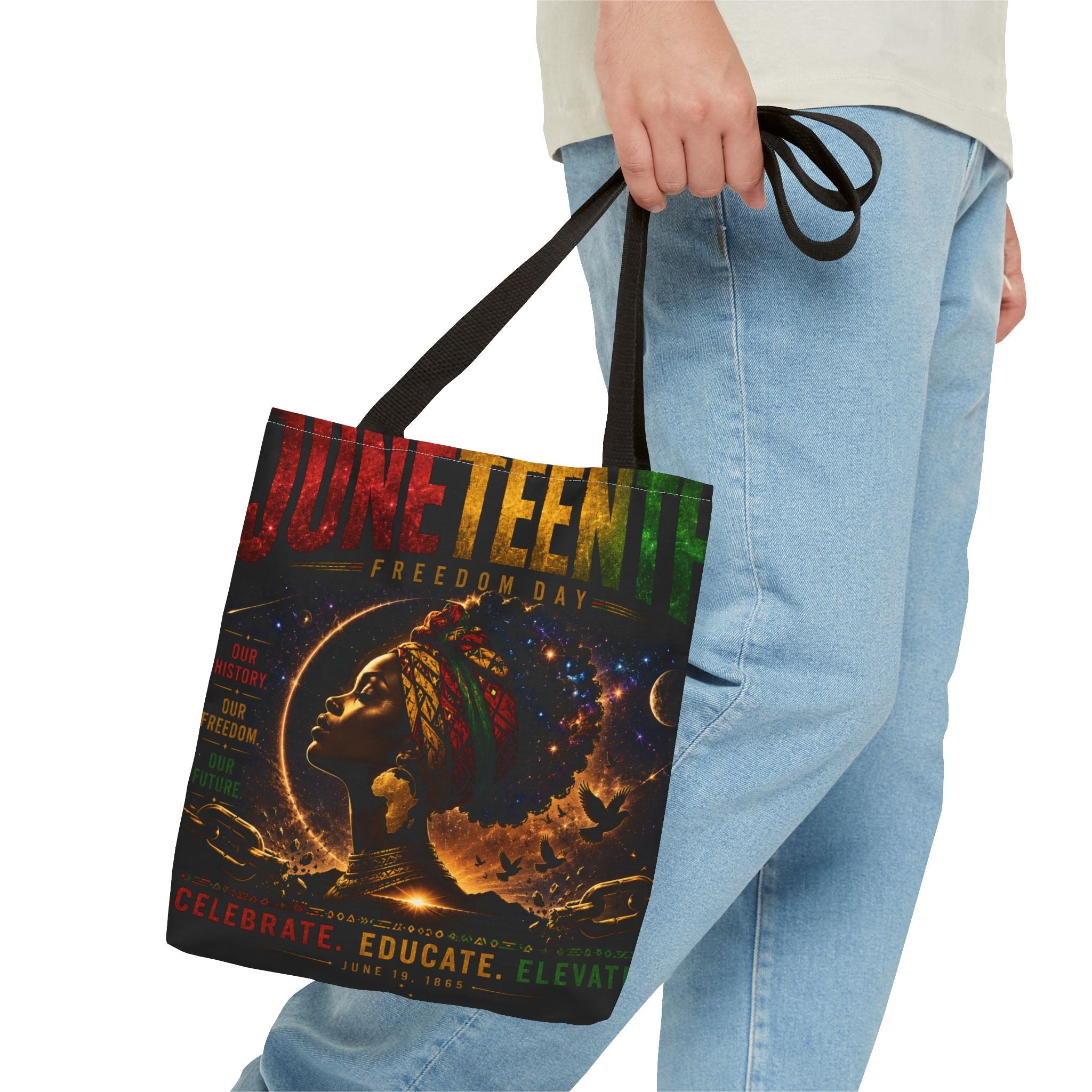 Juneteenth Freedom Day Tote Bag — Afrocentric Celebration Canvas Tote