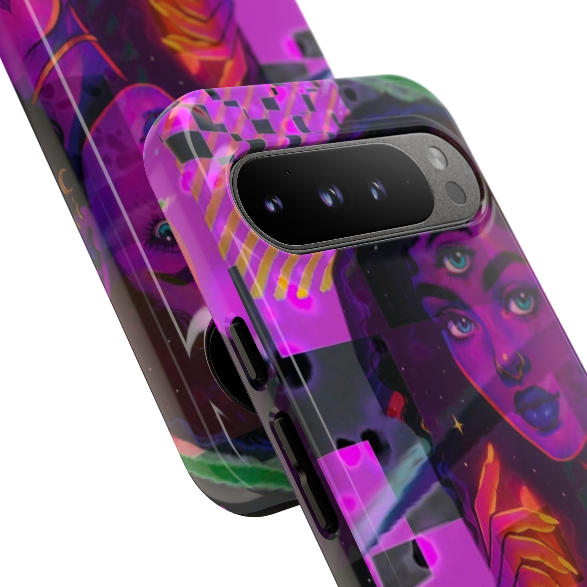 Third-Eye Goddess Phone Case — Neon Psychic Art iPhone Cover