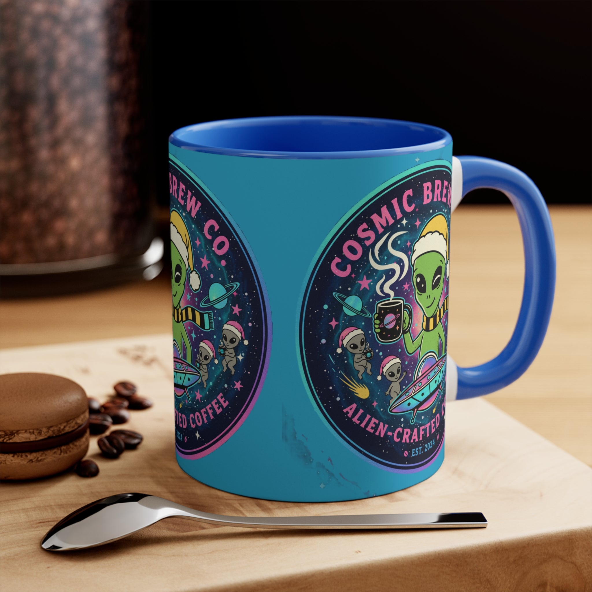 Cosmic Brew Co. Accent Mug — Alien-Crafted Coffee 11oz❄️☕️