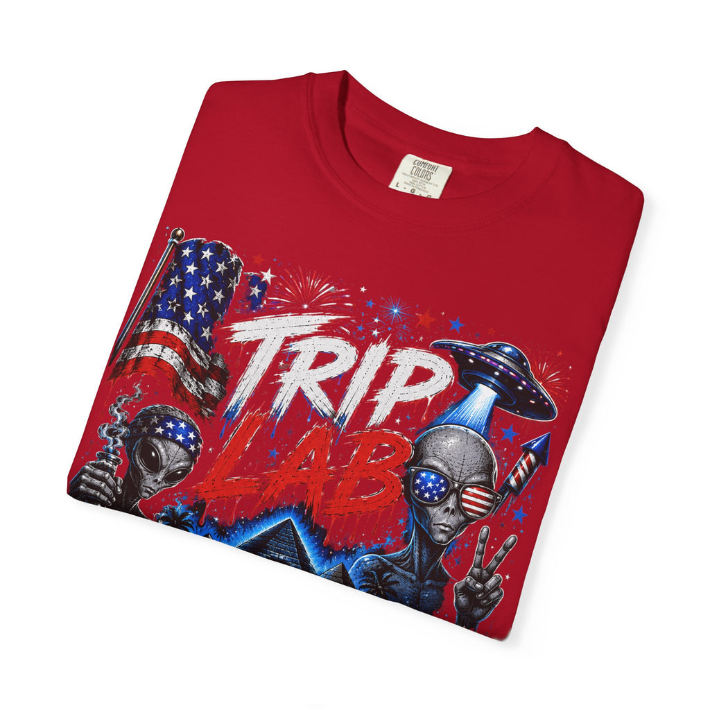 4th of July Alien BBQ T-Shirt — Trip Lab Patriotic Graphic Tee
