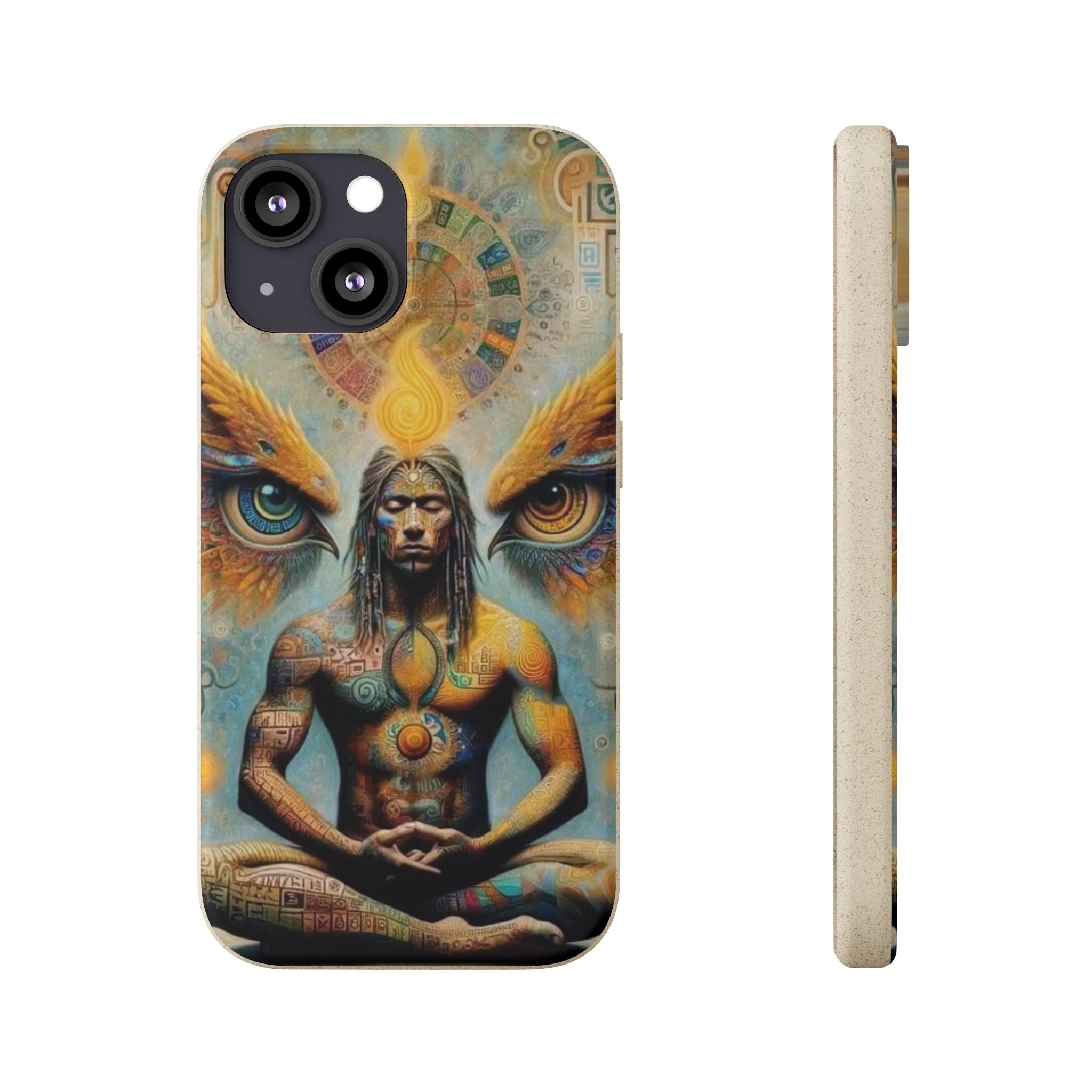 Eco-Friendly Biodegradable Phone Case with Spiritual Design