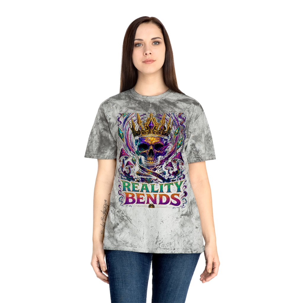 Reality Bends Skull Tee — Psychedelic Tie-Dye Graphic T-Shirt