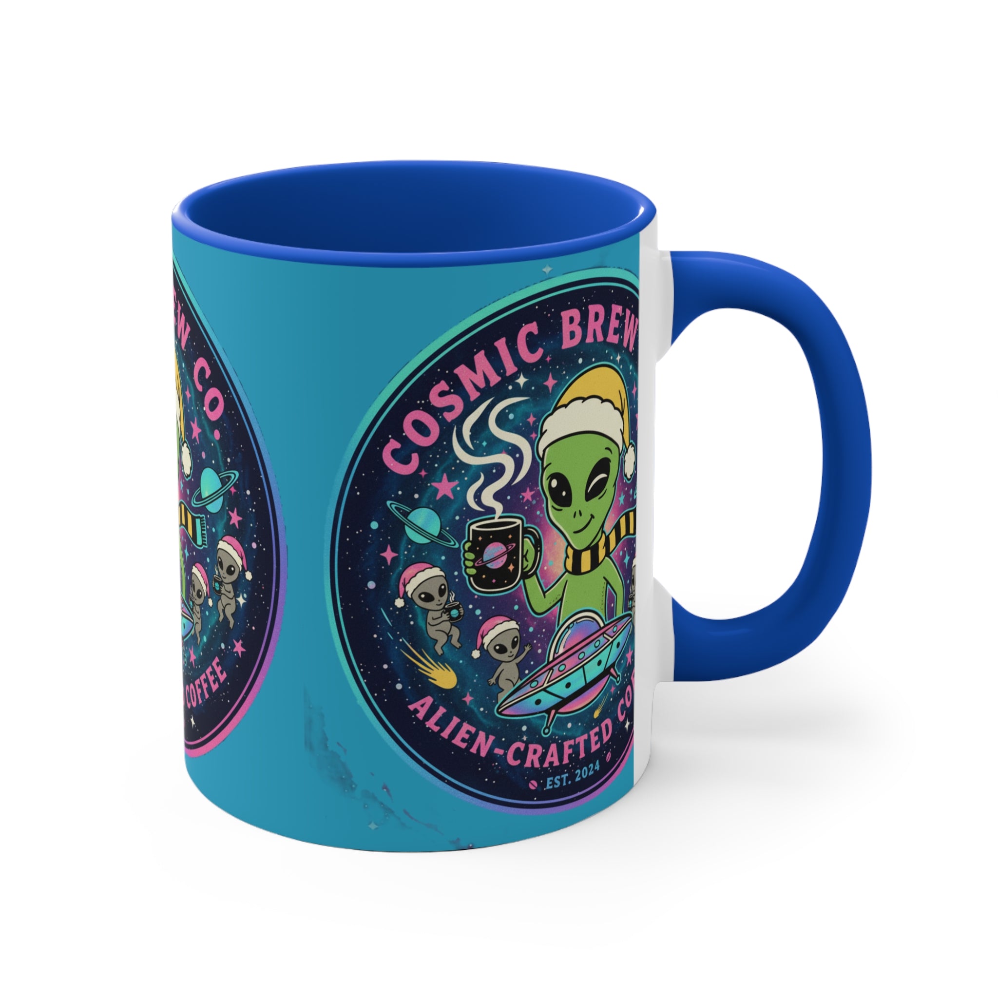 Cosmic Brew Co. Accent Mug — Alien-Crafted Coffee 11oz❄️☕️