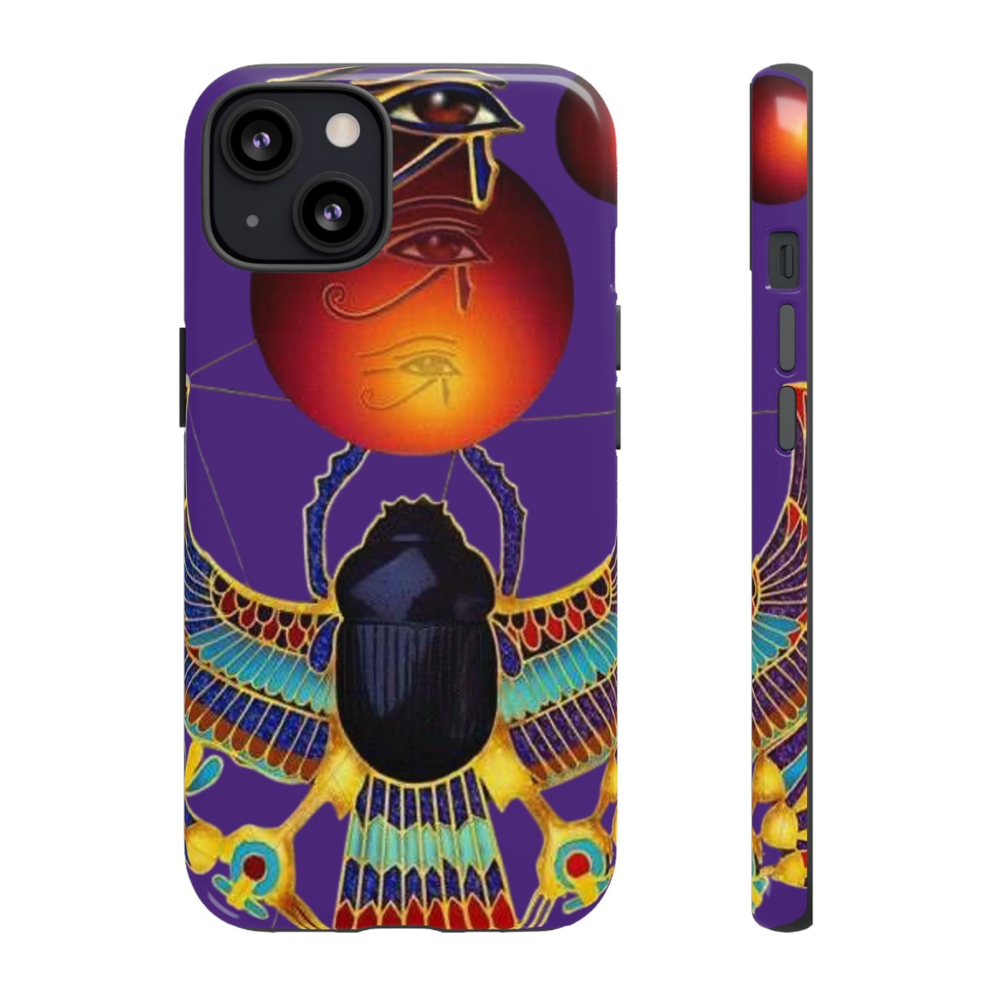 Colorful Phone Case with Egyptian-Inspired Design, Tough Cases for Gift, Phone Protection, Unique Accessories, Festival Style, Phone Cover