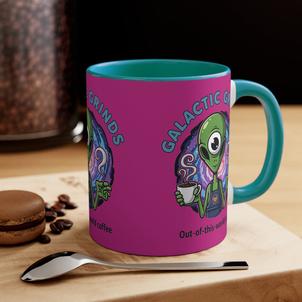 Galactic Grinds Alien Accent Mug | Fun Coffee Lover Gift | Unique Space-Themed Drinkware | Quirky Kitchen Decor | Perfect for [...]☕️