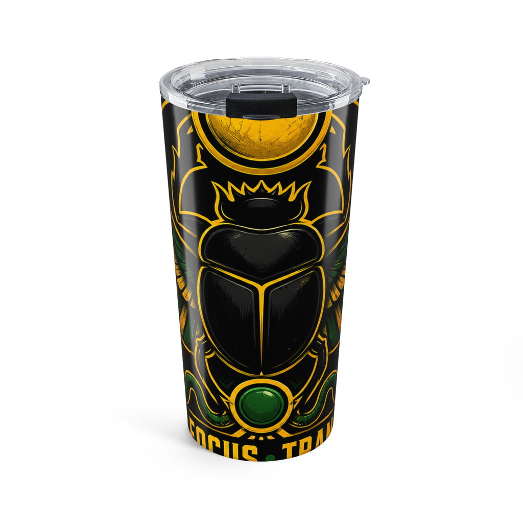 Scarab Beetle 20oz Tumbler – Egyptian Gold & Green Travel Cup